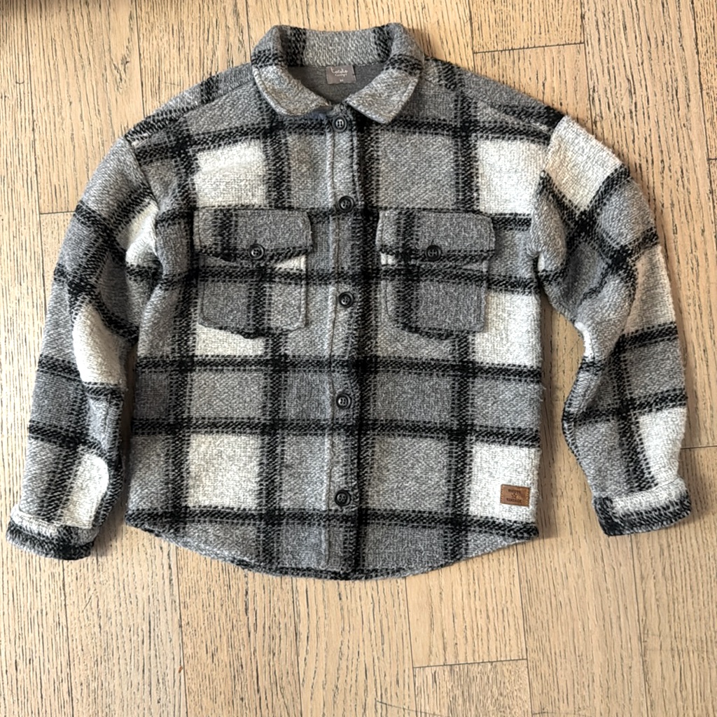 Tocoto Vintage Plaid Shirt, Shacket, Size 8